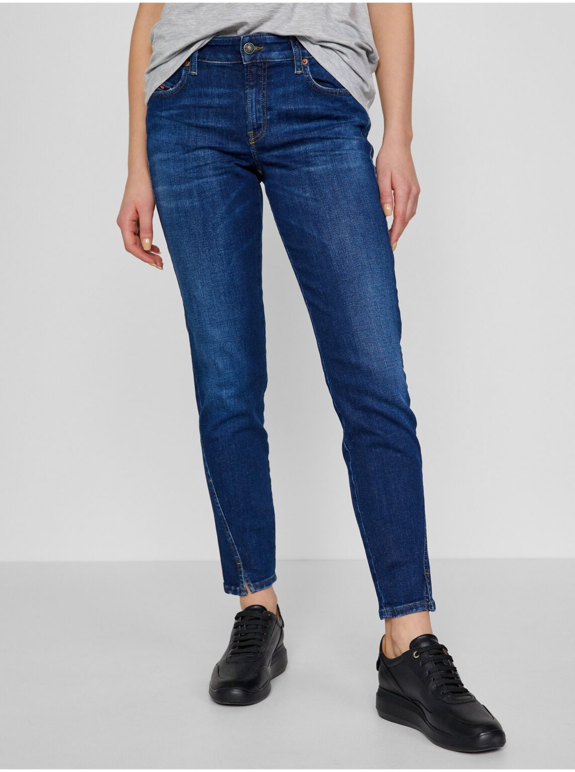 Navy Blue Women's Straight Fit Jeans Diesel D-Jevel - Women