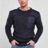 Navy Military Sweater