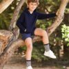 Navy blue children's hoodie Fruit of the Loom