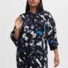 Navy blue patterned blouse Fransa - Ladies