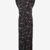 Navy blue patterned maxi dress with a cut-out on the back Noisy May Mo - Women