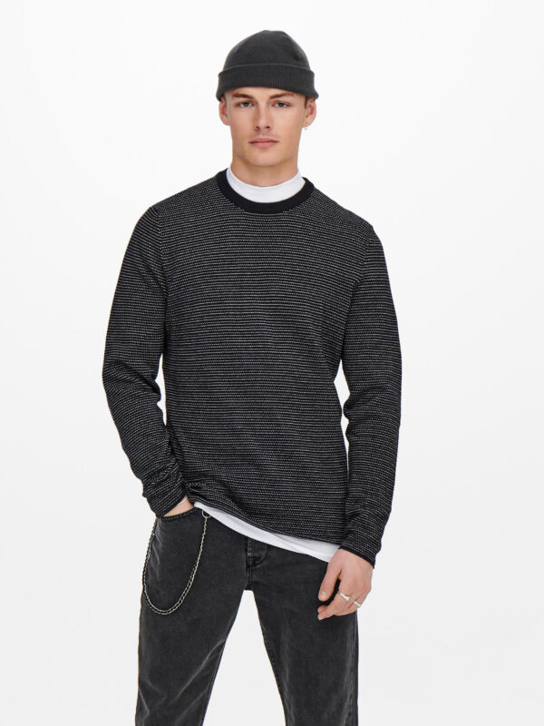 Navy blue ribbed sweater ONLY & SONS Niguel