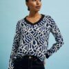 Navy blue women's blouse