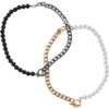 Necklace 2-pack - gold/gunmetal