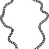 Necklace with a long base chain in black