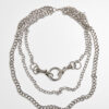 Necklace with carabiner - silver color