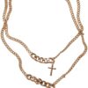 Necklace with chain - gold color