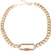 Necklace with clasp - gold color