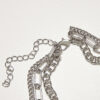 Necklace with layered chain - silver colors