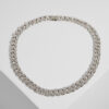 Necklace with stones - silver color