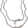 Necklace with various chains - silver colors