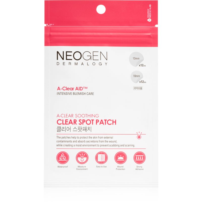 Neogen Dermalogy A-Clear Soothing Spot Patch tisztító tapasz az aknés bőrre 24 db-Ár