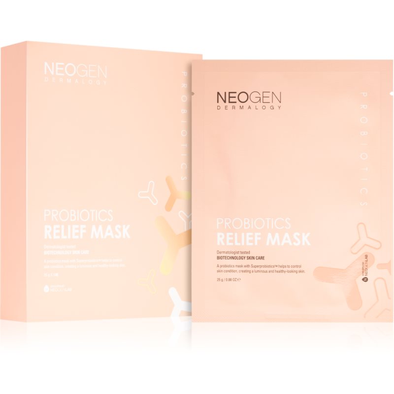Neogen Dermalogy Probiotics Relief Mask nyugtató hatású gézmaszk probiotikumokkal 5 db-Ár