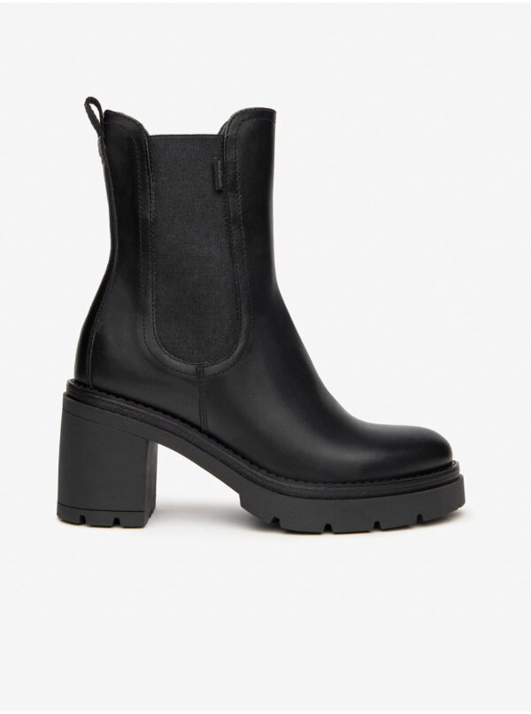 NeroGiardini Black leather chelsea heeled boots Nero Giardini - Women's