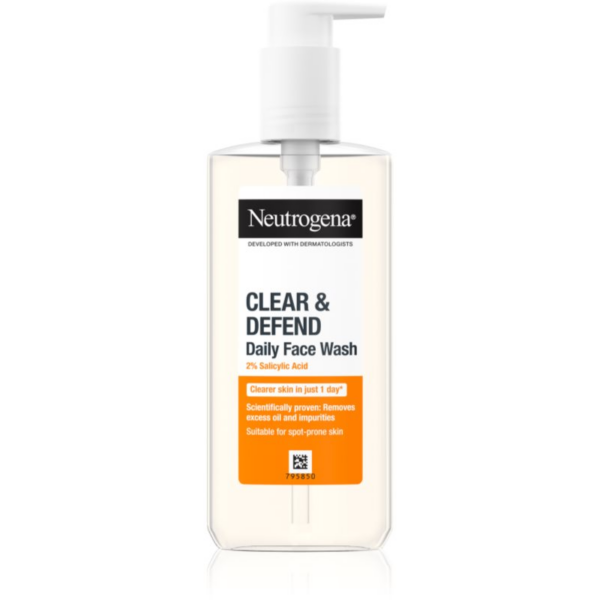 Neutrogena Clear & Defend tisztító gél 2% szalicilsavval 200 ml-Ár