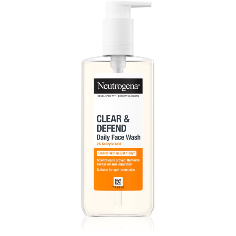 Neutrogena Clear & Defend tisztító gél 2% szalicilsavval 200 ml-Ár