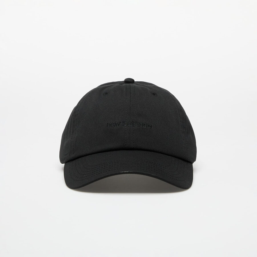 New Balance Women's 6 Panel Linear Logo Cap Black Universal-alacsony-ár