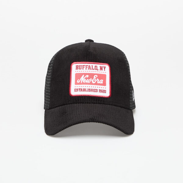 New Era 9FORTY A-Frame Trucker Adjustable Cap Patch Cord Black Universal-alacsony-ár