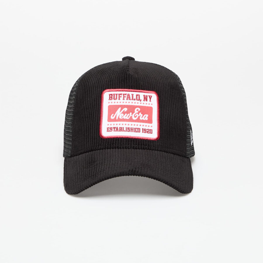 New Era 9FORTY A-Frame Trucker Adjustable Cap Patch Cord Black Universal-alacsony-ár
