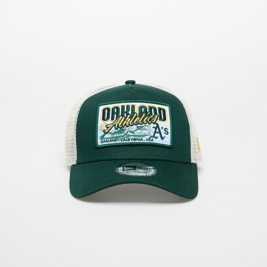 New Era 9FORTY Af Trucker MLB Patch Oakland Athletics Dark Green Universal-alacsony-ár