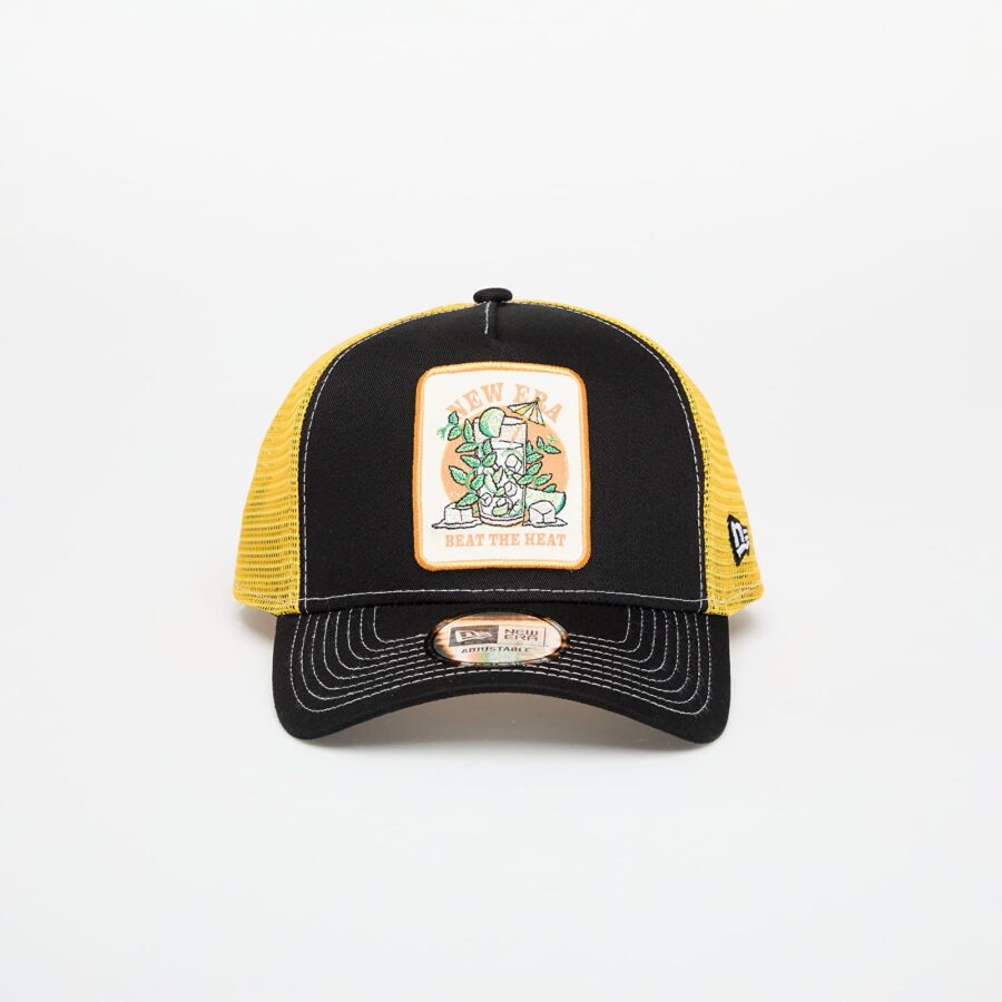 New Era 9FORTY Af Trucker Summer Patch Black/ Grilled Yellow Universal-alacsony-ár