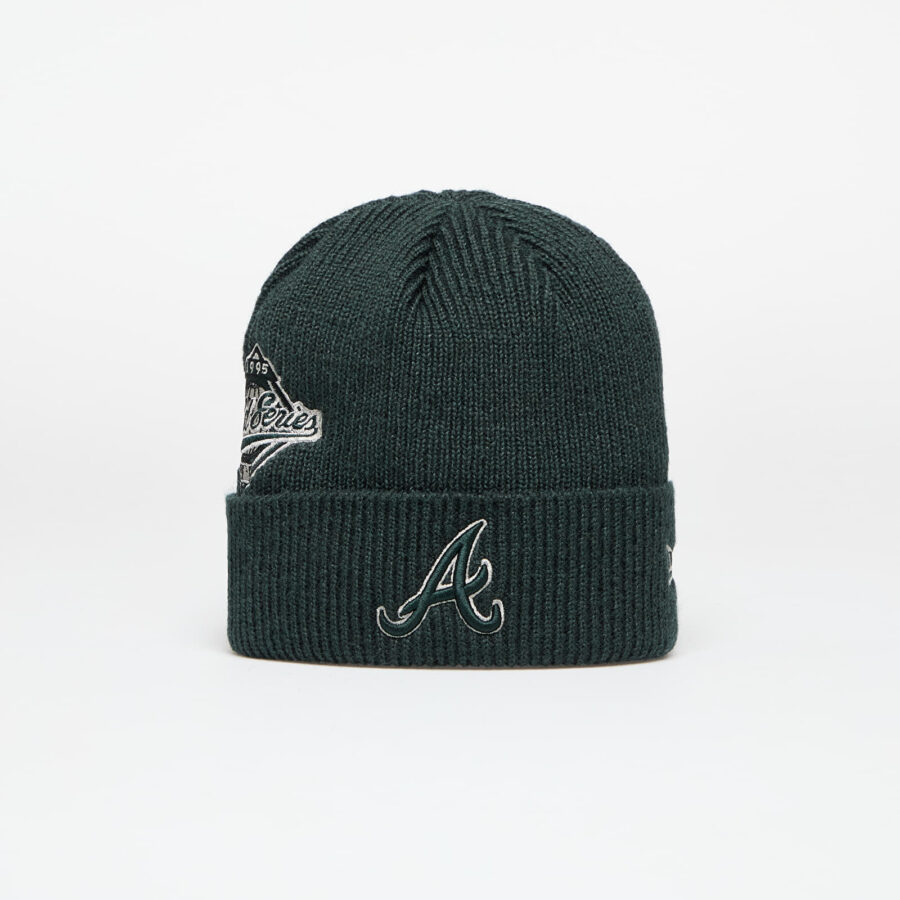 New Era Atlanta Braves Knit Medium MLB Ws Patch Beanie Dark Green Universal-alacsony-ár