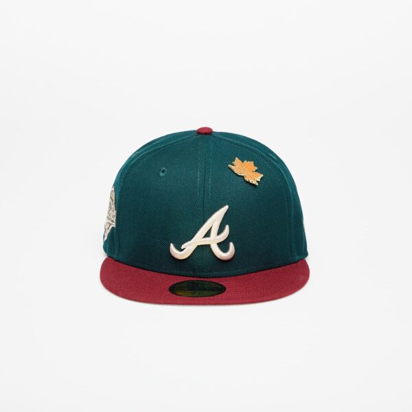 New Era Atlanta Braves Ws Contrast 59Fifty Fitted Cap New Olive/ Optic White 7 1/2-alacsony-ár