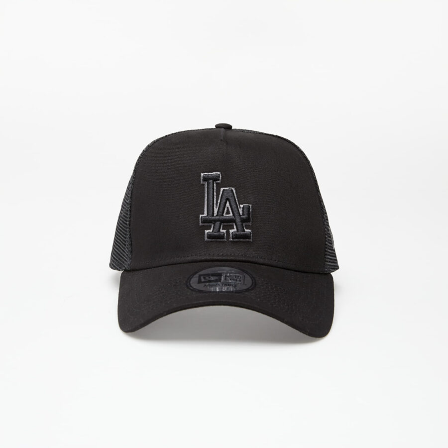 New Era Cap 9Forty Af Trucker Mlb Bob Team Logo Los Angeles Dodgers Black/ Black Universal-alacsony-ár