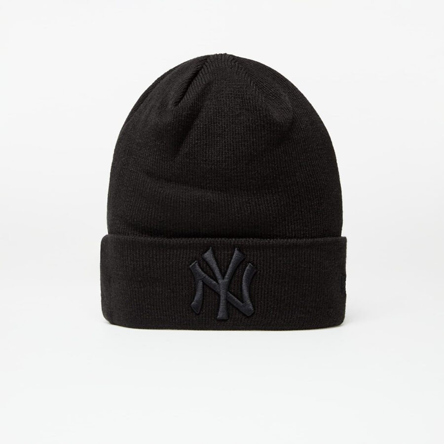 New Era Cap Mlb Essential Cuff Knit New York Yankees Black/ Black Universal-alacsony-ár