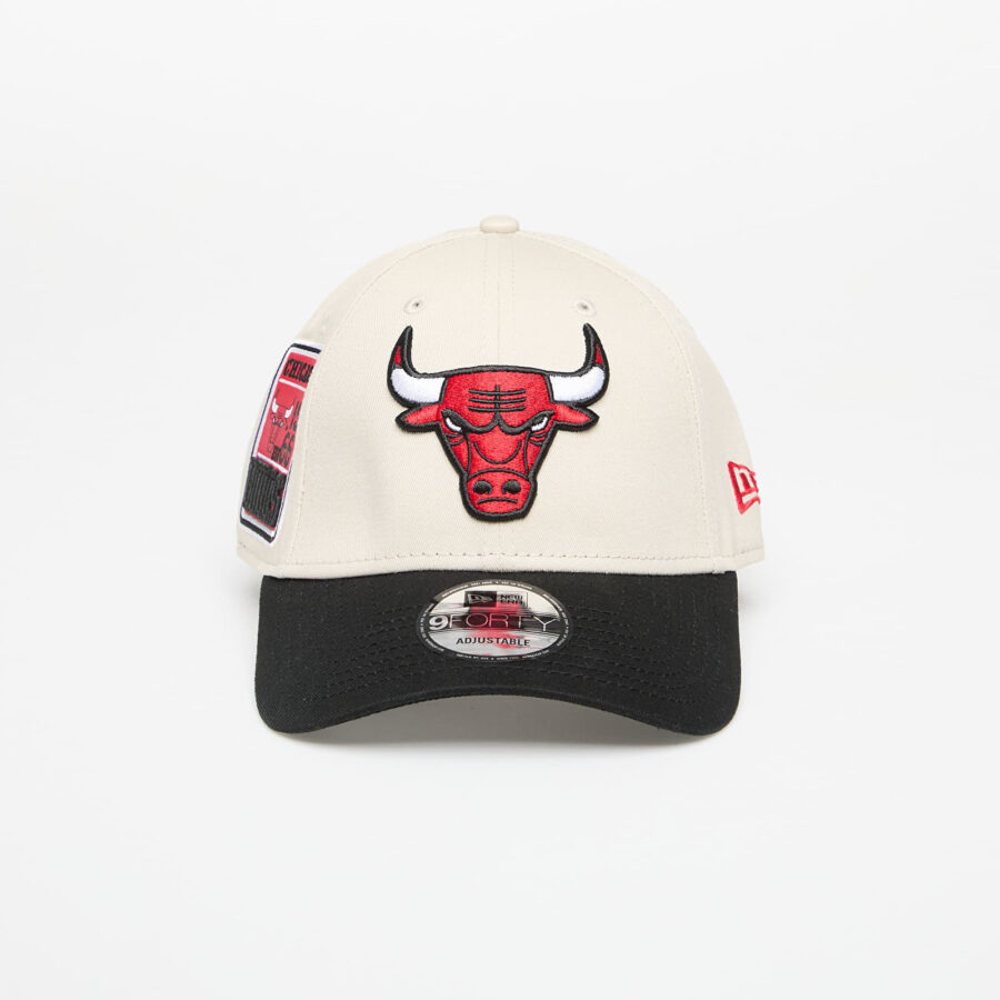 New Era Chicago Bulls 9FORTY Contrast Patch Adjustable Cap Stone/ Black Universal-alacsony-ár