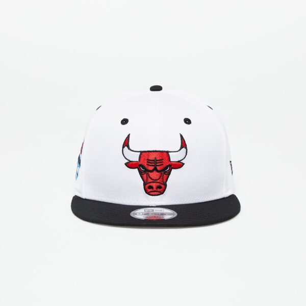 New Era Chicago Bulls White Crown Patch 9Fifty Snapback Cap Optic White/ Black M-L-alacsony-ár