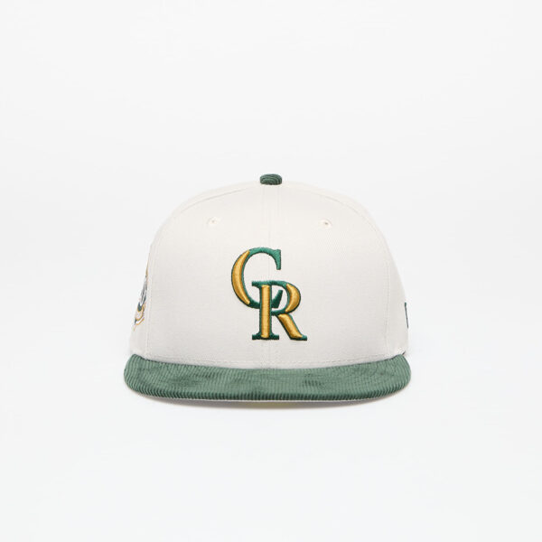 New Era Colorado Rockies MLB Contrast Cord 59FIFTY Cap Stone/ Dark Green 7 1/2-alacsony-ár