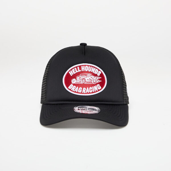 New Era Graphic Patch 9FORTY A-Frame Trucker Adjustable Cap Black Universal-alacsony-ár