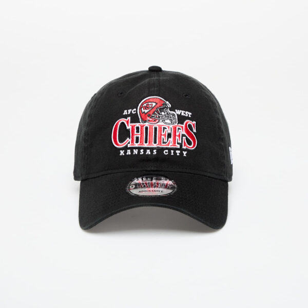 New Era Kansas City Chiefs Helmet 9TWENTY Adjustable Cap Black Universal-alacsony-ár