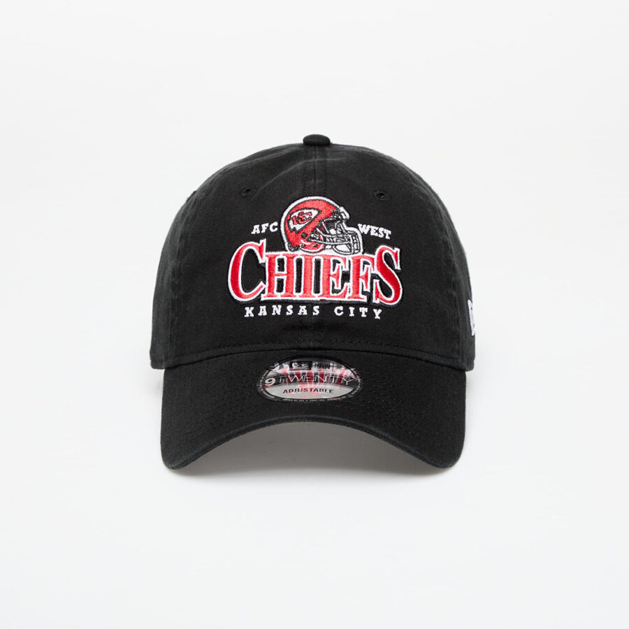 New Era Kansas City Chiefs Helmet 9TWENTY Adjustable Cap Black Universal-alacsony-ár