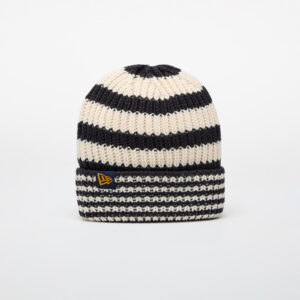New Era Knit Medium Stripe Beanie Navy/ Light Cream Universal-alacsony-ár