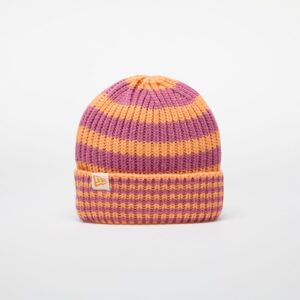 New Era Knit Medium Stripe Beanie Orange Glaze Universal-alacsony-ár