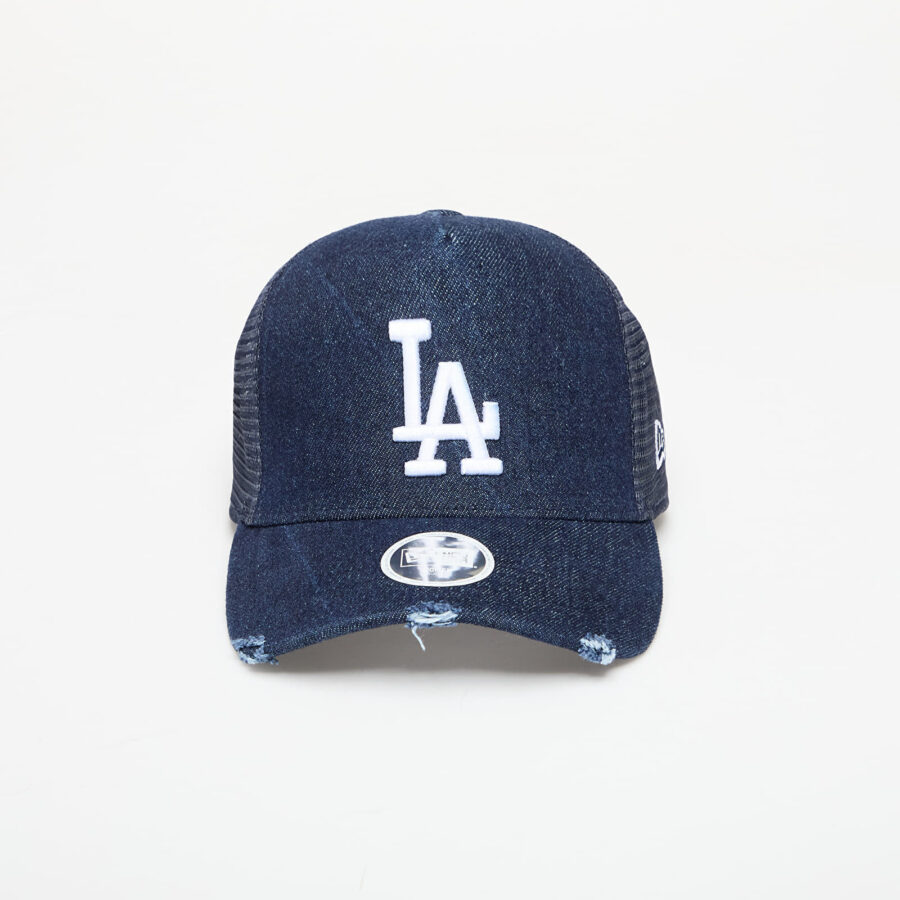 New Era Los Angeles Dodgers Womens MLB Denim 9FORTY A-Frame Trucker Cap Navy Universal-alacsony-ár