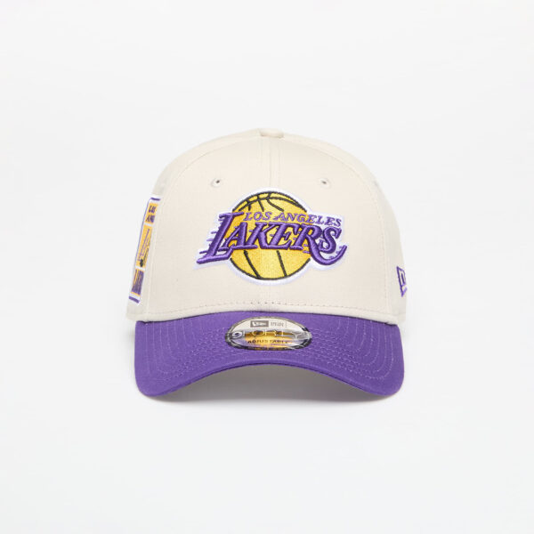 New Era Los Angeles Lakers 9FORTY Contrast Patch Adjustable Cap Stone/ True Purple Universal-alacsony-ár