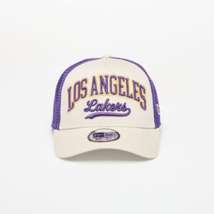 New Era Los Angeles Lakers NBA Script 9FORTY E-Frame Trucker Adjustable Cap Cream Universal-alacsony-ár