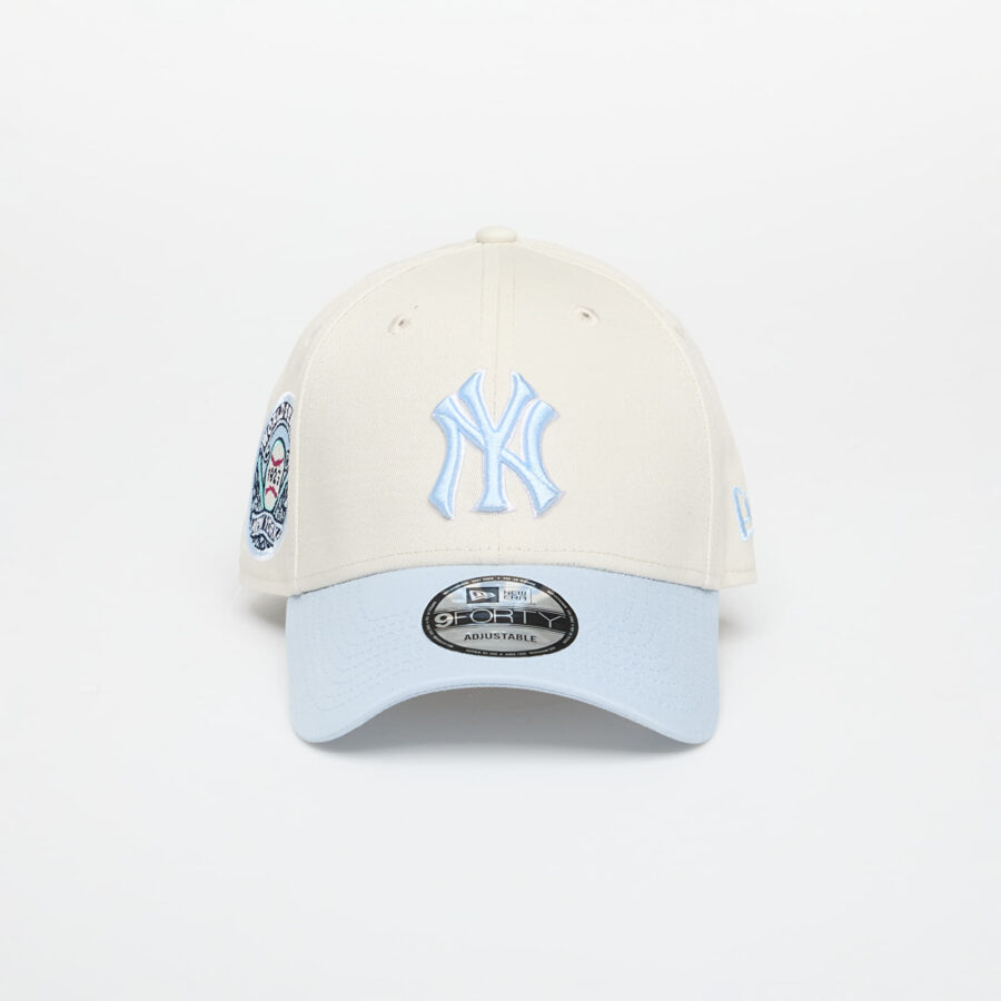 New Era MLB Ws Patch 9FORTY New York Yankees Ivory/ Pastel Blue Universal-alacsony-ár