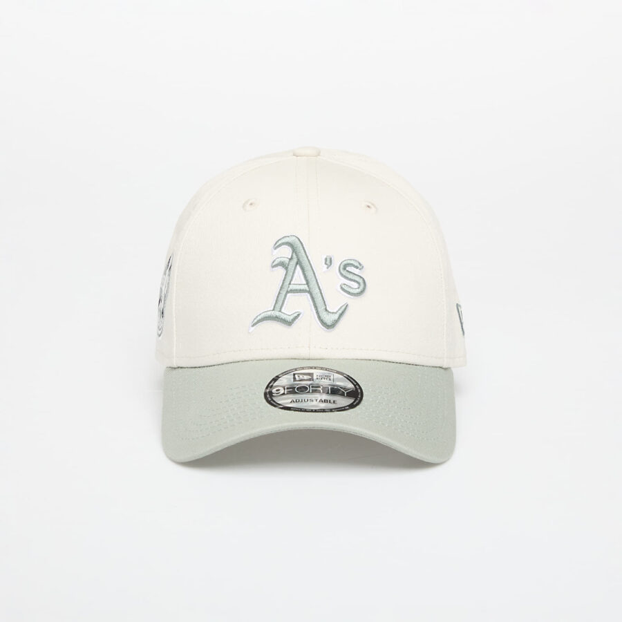 New Era MLB Ws Patch 9FORTY Oakland Athletics Ivory/ Pastel Green Universal-alacsony-ár