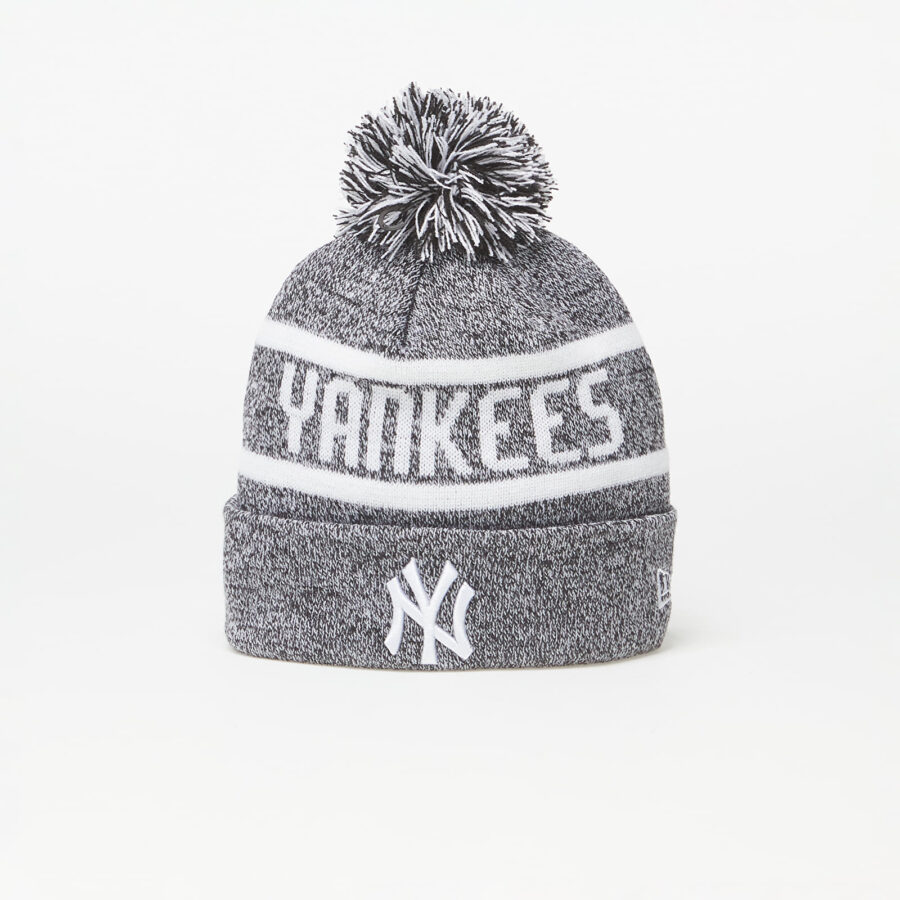 New Era New York Yankees Jake Bobble Knit Beanie Hat Black/ White Universal-alacsony-ár