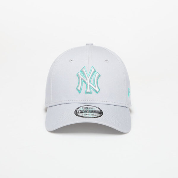 New Era New York Yankees Team Outline 9FORTY Adjustable Cap Dolphin Gray/ Ate Universal-alacsony-ár