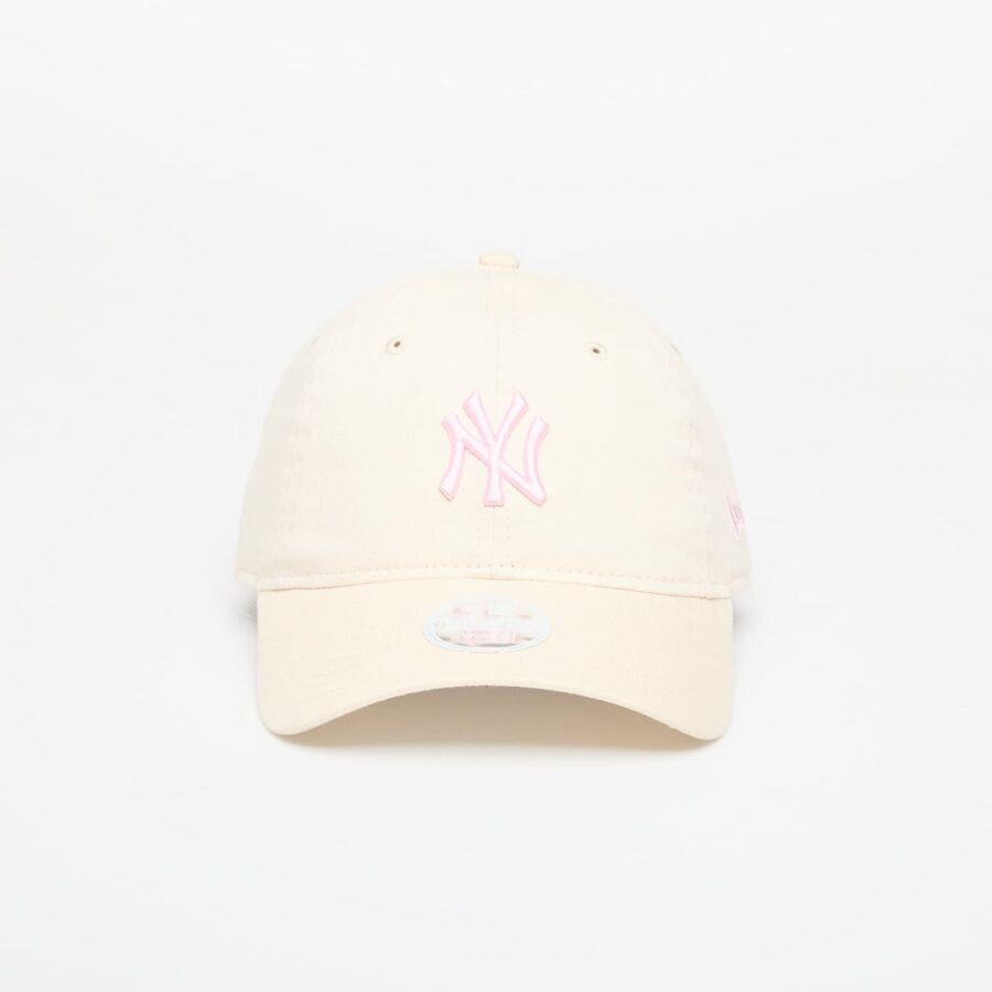New Era New York Yankees Womens MLB Contrast Stitch 9TWENTY Adjustable Cap Light Cream/ Pink Rouge Universal-alacsony-ár