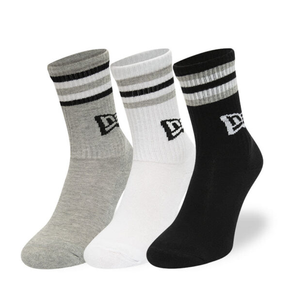 New Era Retro Stripe Crew 3-Pack Black/ White/ Gray Universal-alacsony-ár