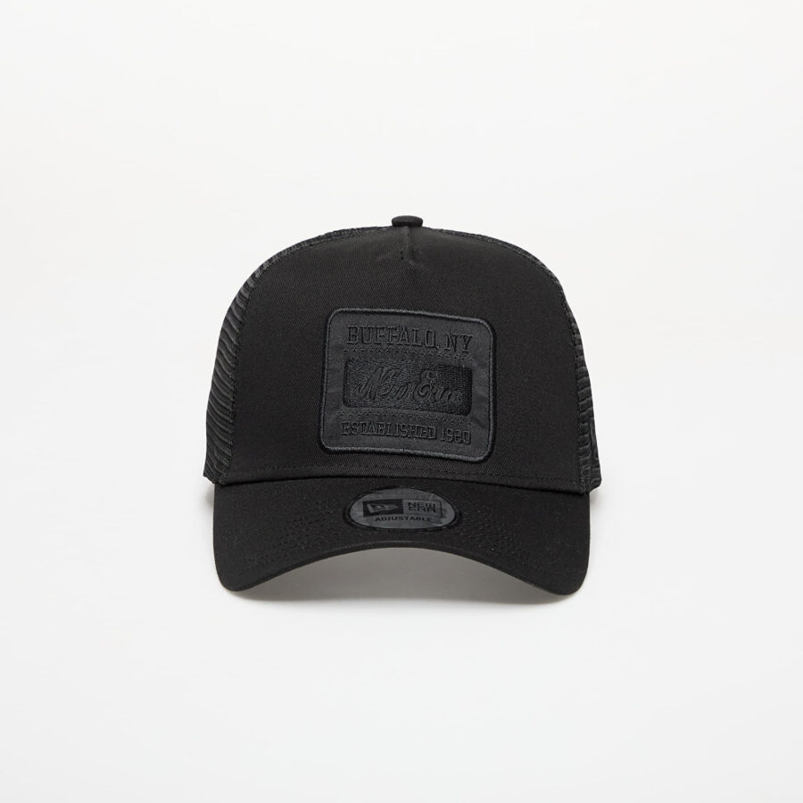 New Era Tonal Patch 9FORTY A-Frame Trucker Cap Black Universal-alacsony-ár
