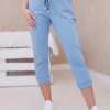 New Punto Trousers with Tie at the Waist Blue