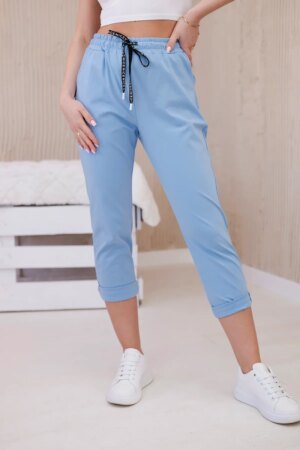 New Punto Trousers with Tie at the Waist Blue