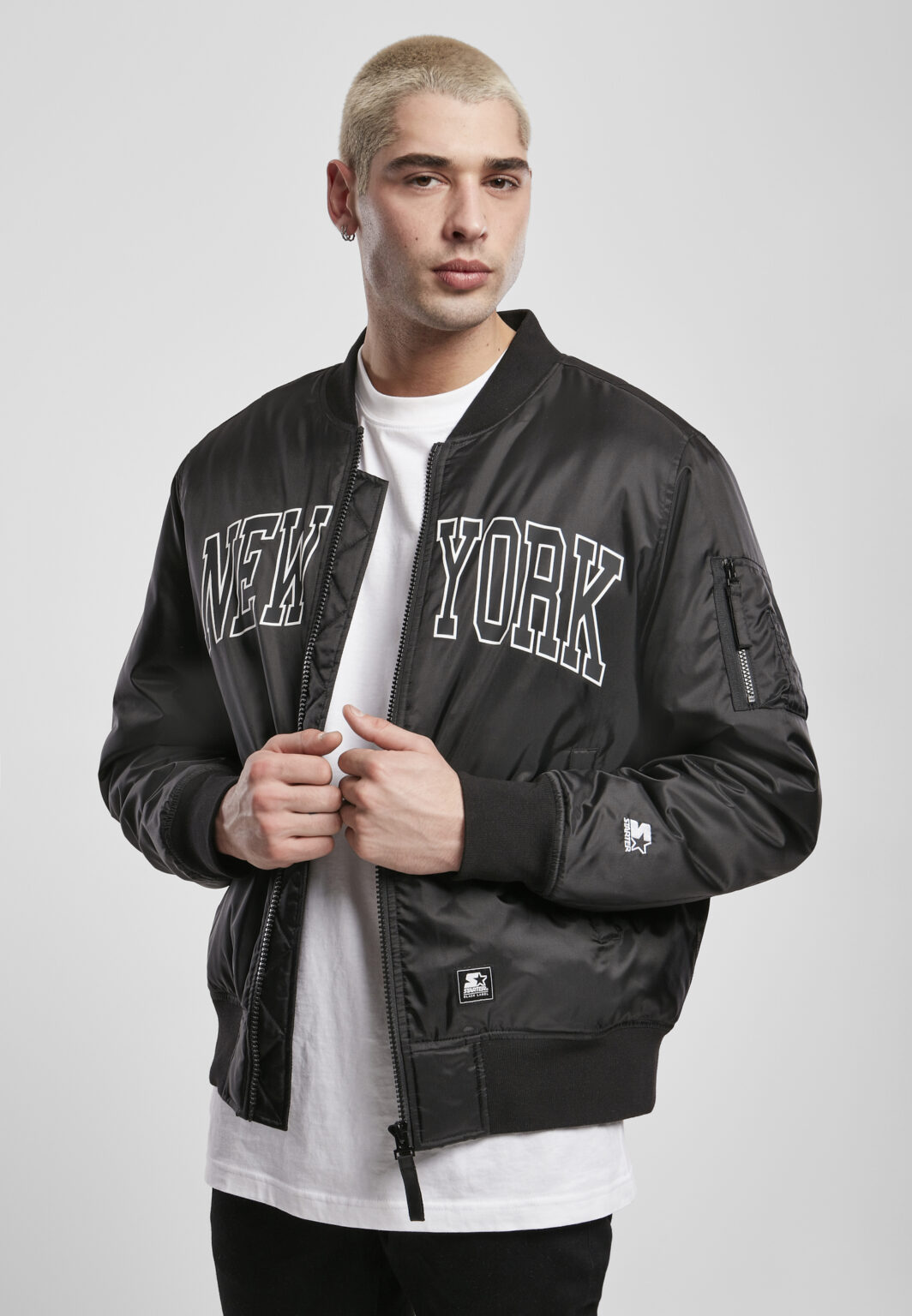 New York Bomber Jacket Black Starter Jacket